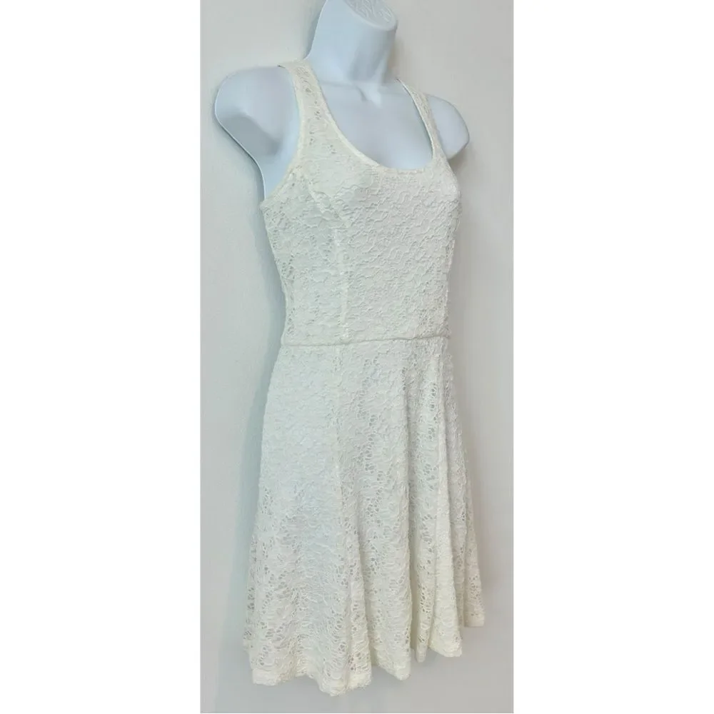 NWT Jessica Simpson Lace Lined Cloud Dancer Dress Womens Size Medium - Picture 2 of 12